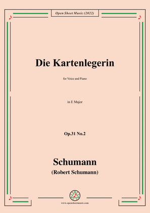 Book cover for Schumann-Die Kartenlegerin,Op.31 No.2,in E Major