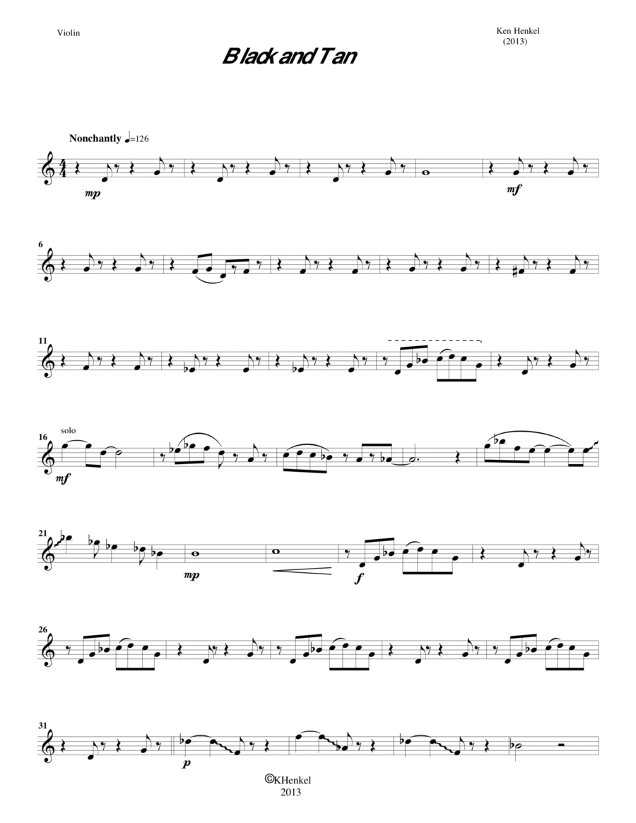 Black and Tan Chamber Music scores gallery preview page 1