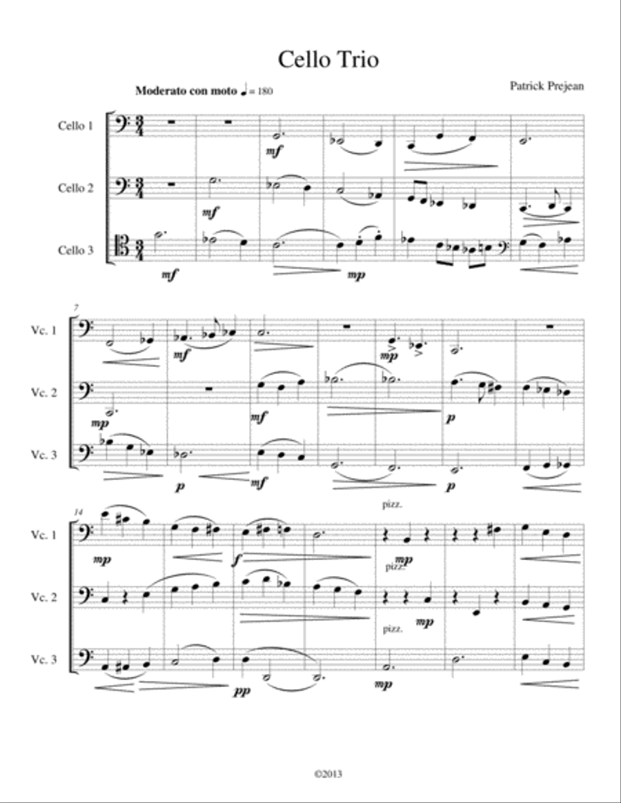 Cello Trio Cello scores gallery preview page 4