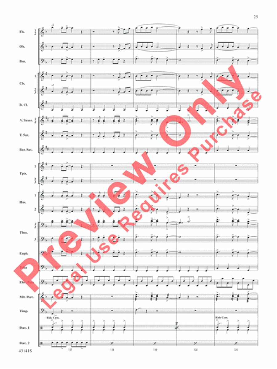 Bruno Mars Greatest Hits Concert Band scores gallery preview page 26