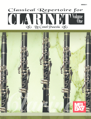 Book cover for Classical Repertoire for Clarinet Volume 1