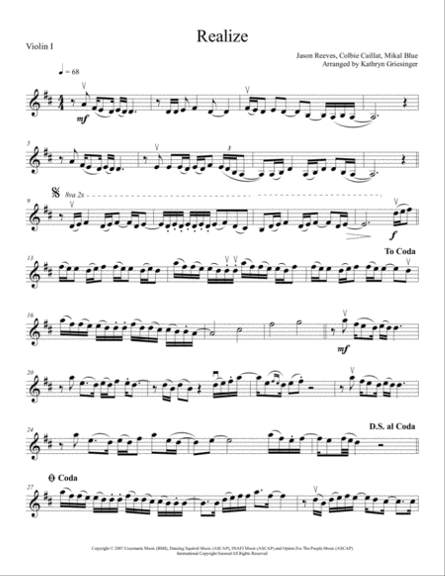Realize String Quartet scores gallery preview page 1