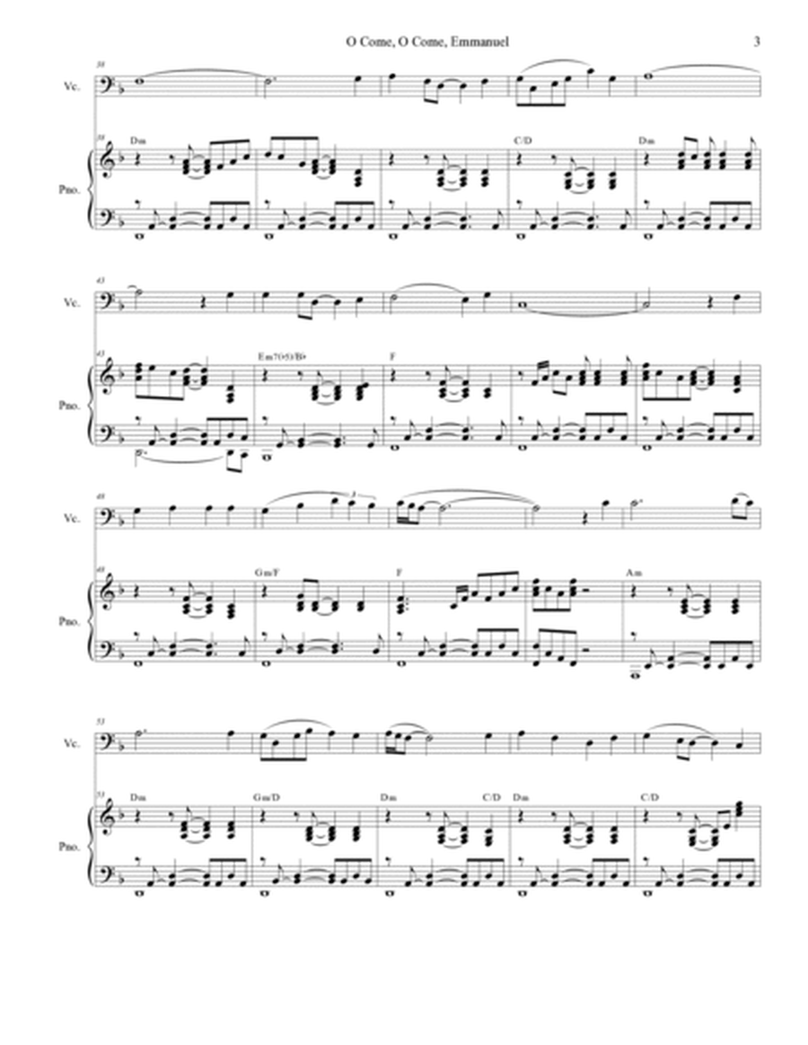 O Come, O Come, Emmanuel (Cello solo and Piano) image number null