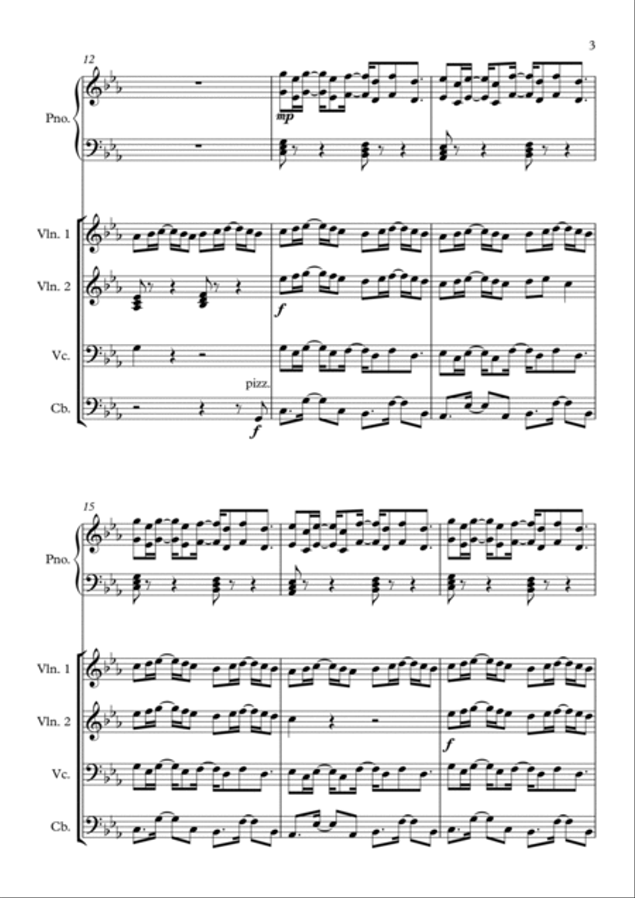 Don't Go Yet Don't Go Yet Piano Quintet scores gallery preview page 3