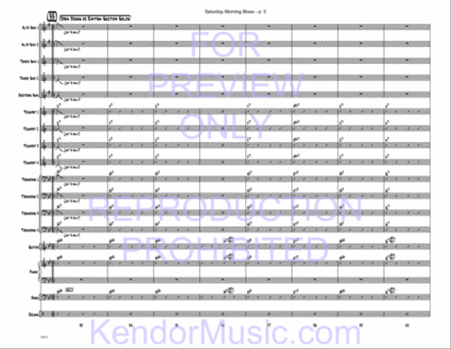 Saturday Morning Blues Saturday Morning Blues Jazz Ensemble scores gallery preview page 6