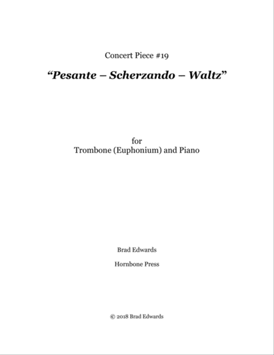 Concert Piece #19 Pesante – Scherzando – Waltz Trombone Solo scores gallery preview page 1