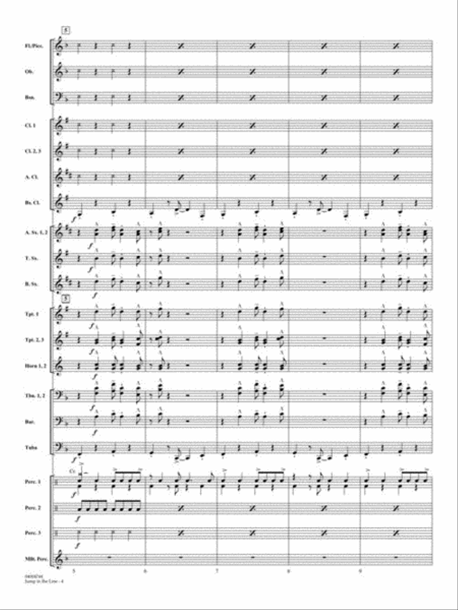 Jump in the Line Concert Band scores gallery preview page 5