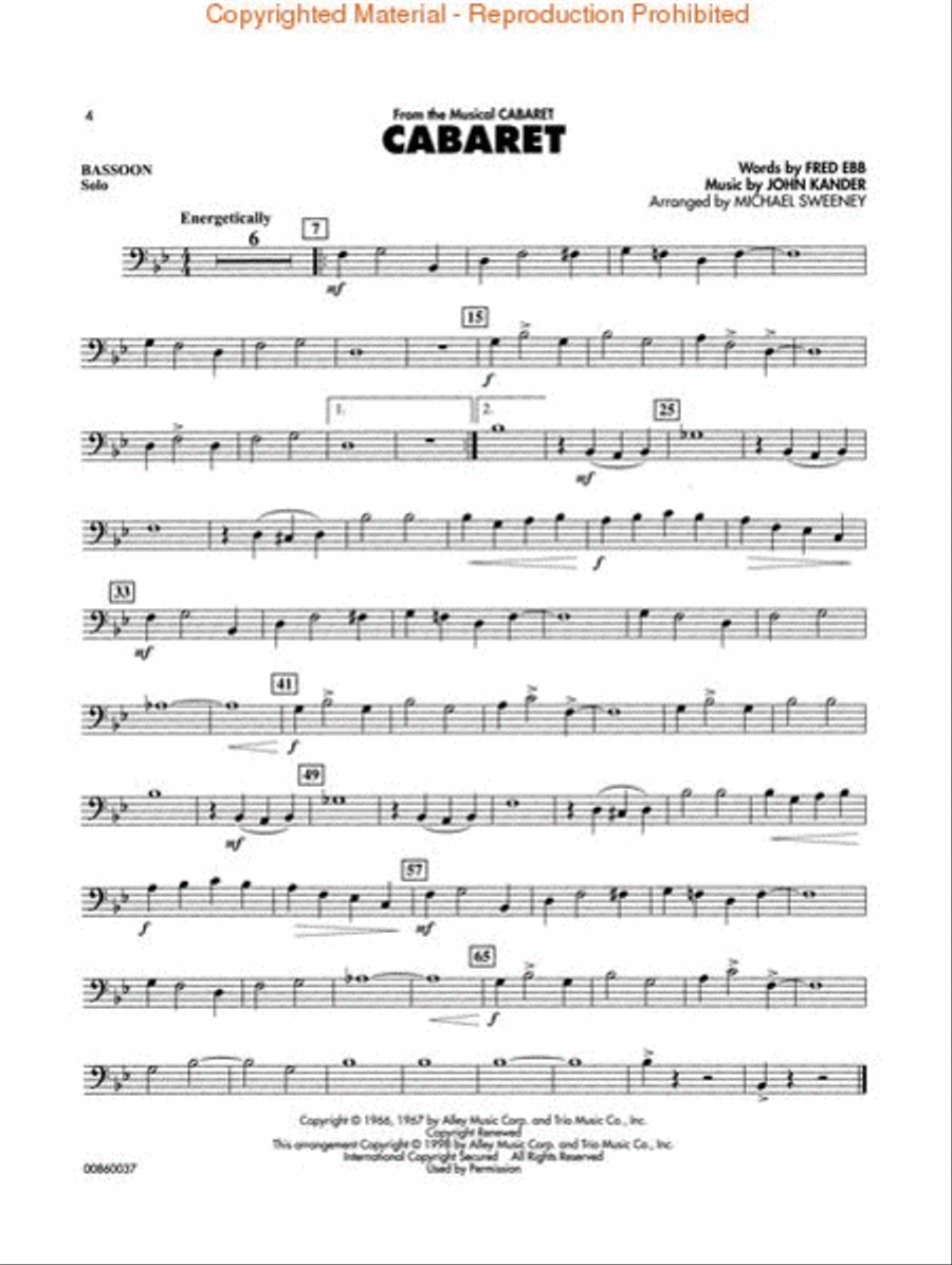 Broadway Favorites - Bassoon Concert Band Methods scores gallery preview page 3