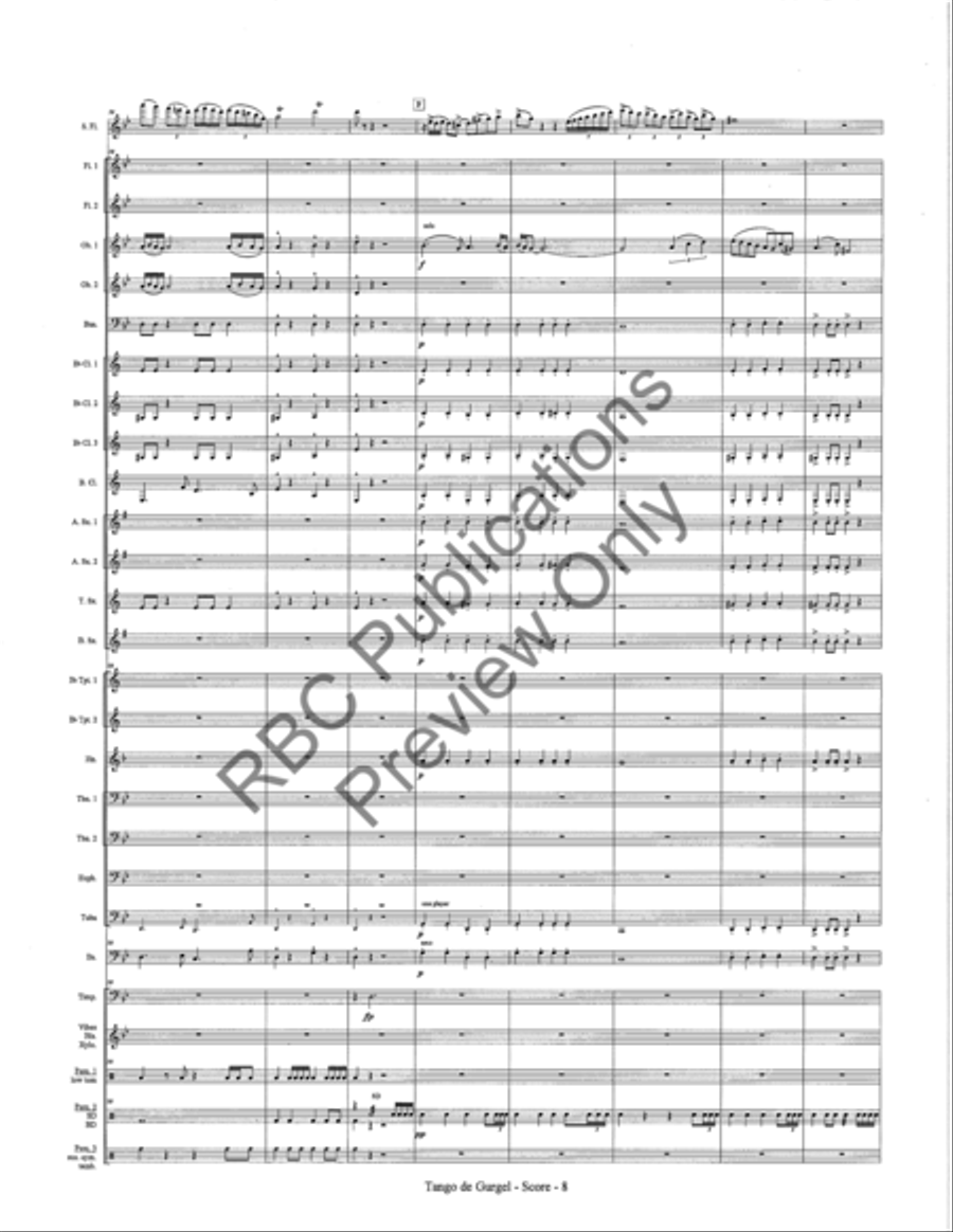 Tango De Gurgel (Score) Tango De Gurgel (Score) Concert Band scores gallery preview page 11