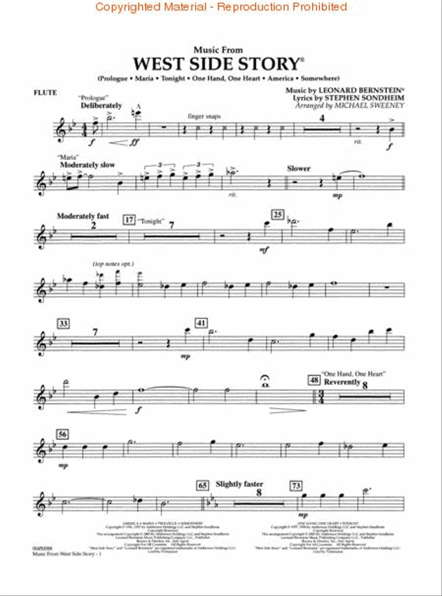 Music from West Side Story Concert Band scores gallery preview page 4