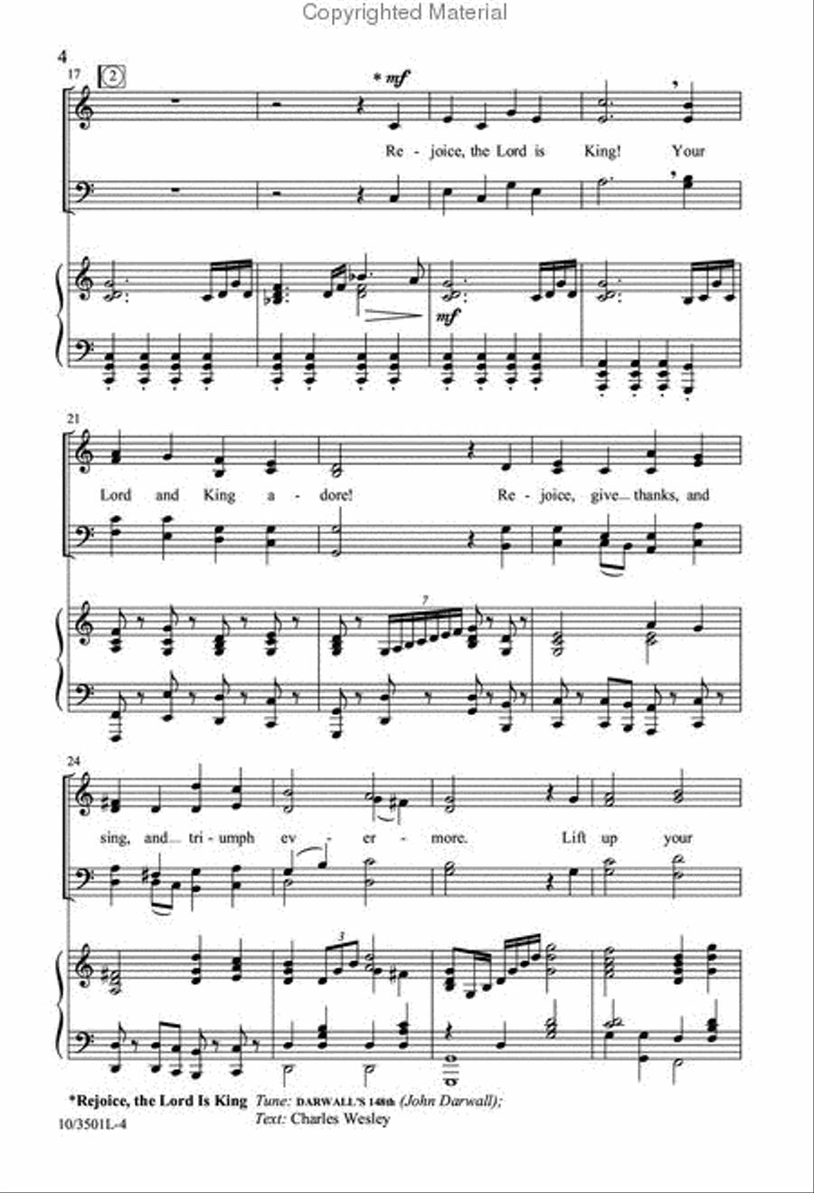 Crown Him, the Risen King! 4-Part scores gallery preview page 4