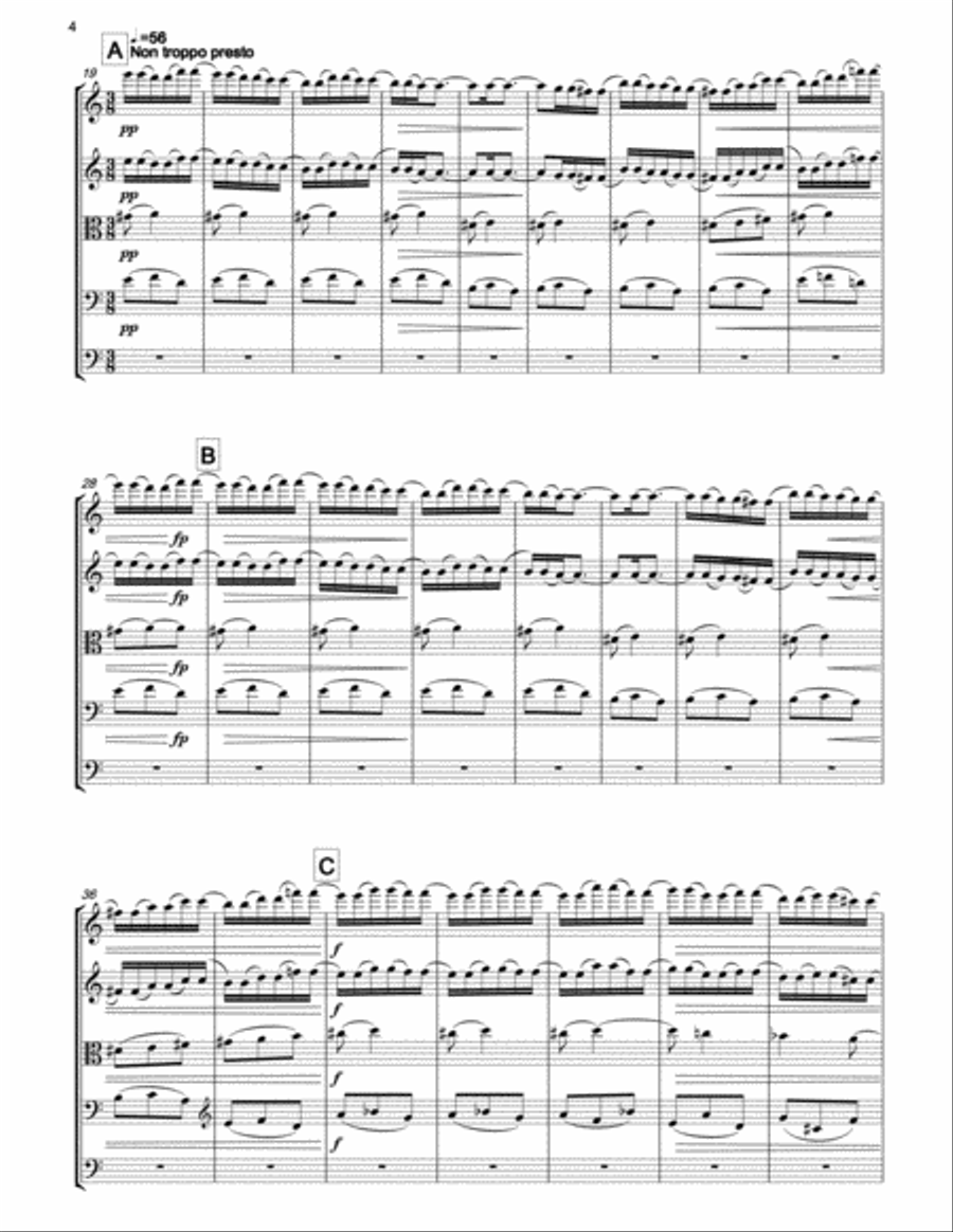 BRAHMS Intermezzo in A minor Op.116 No.2 for string orchestra String Orchestra scores gallery preview page 3
