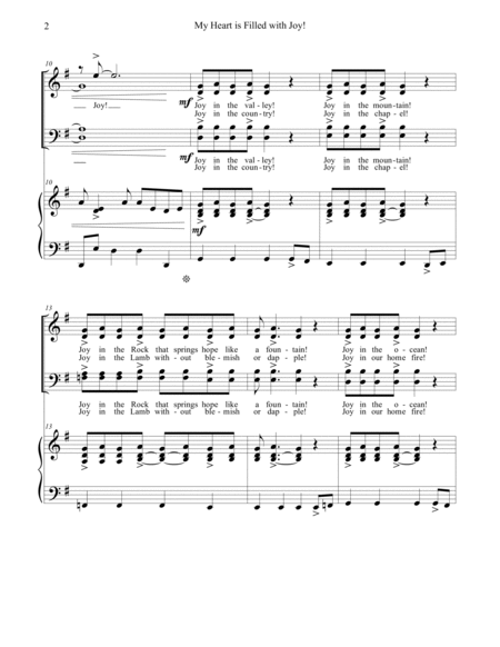 My Heart is Filled with Joy : a Christmas Carol for SATB Choir & Piano image number null