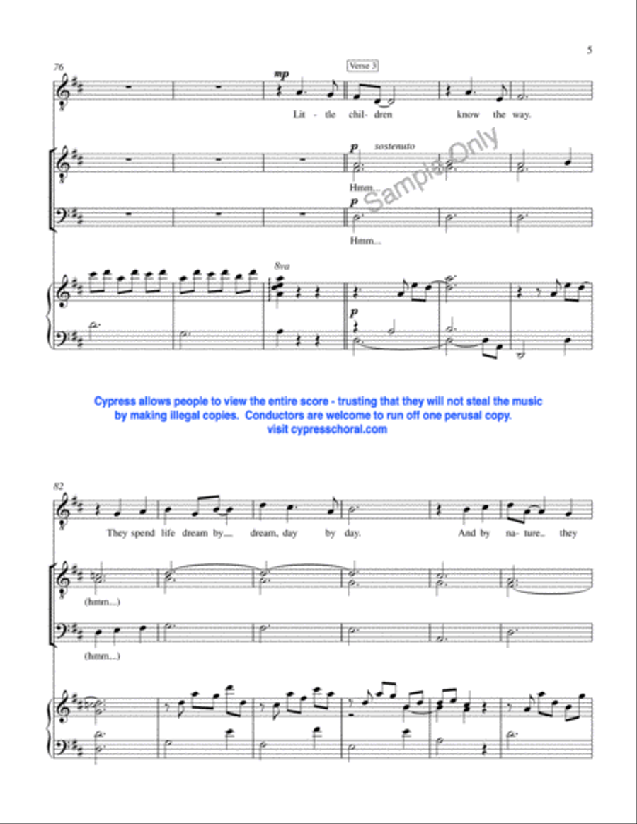 Song For Peace 3-Part scores gallery preview page 6