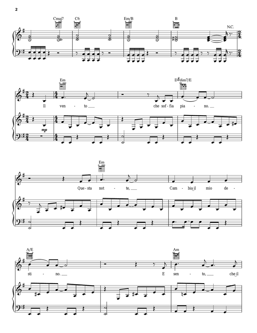All 'Improvviso Amore Piano, Vocal, Guitar scores gallery preview page 2