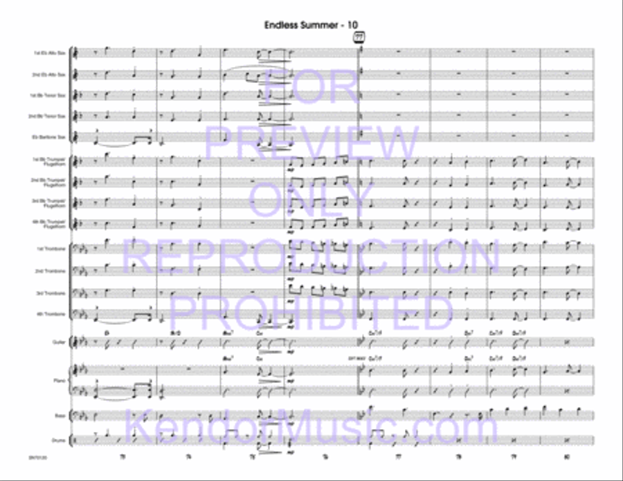 Endless Summer (Full Score) Jazz Ensemble scores gallery preview page 11