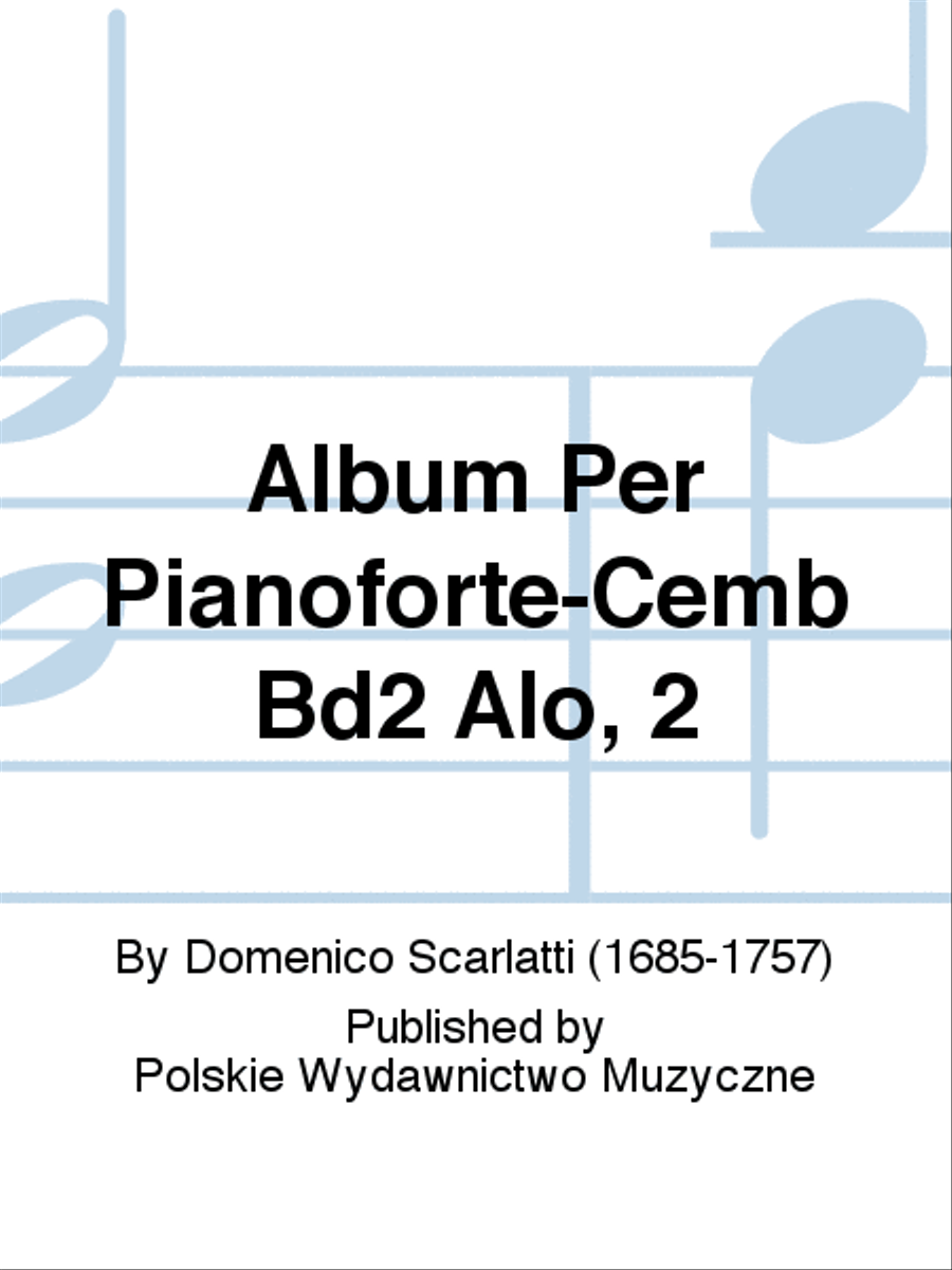Album Per Pianoforte-Cemb Bd2 Alo, 2 Harpsichord scores gallery preview page 1