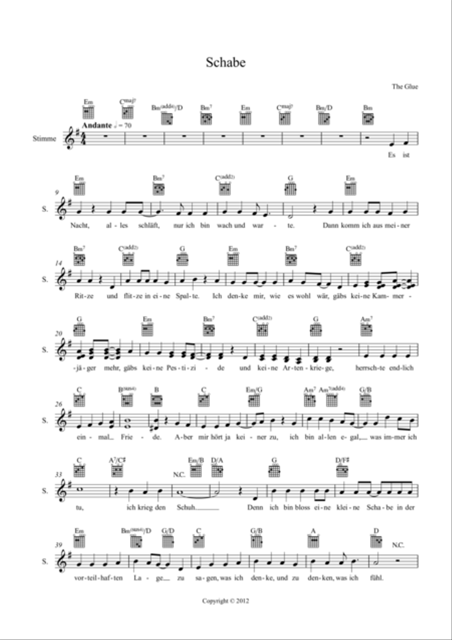 Schabe Schabe Voice Solo scores gallery preview page 1