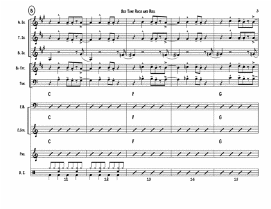 Old Time Rock & Roll Voice scores gallery preview page 3