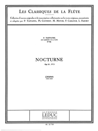 Book cover for Nocturne Op.15, No.2 (classiques No.86) (flute & Piano)