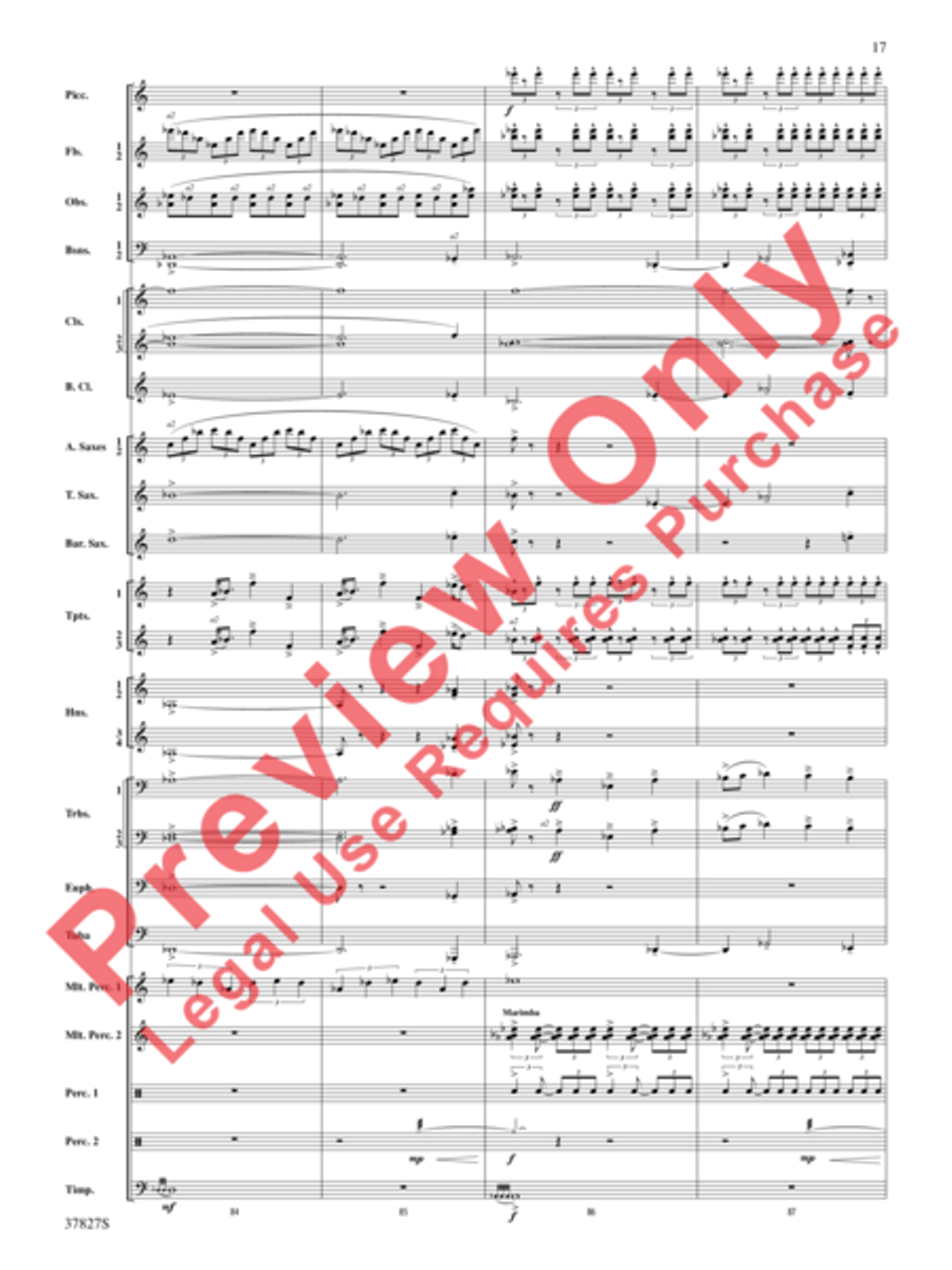 The Winged Stallion Concert Band scores gallery preview page 18