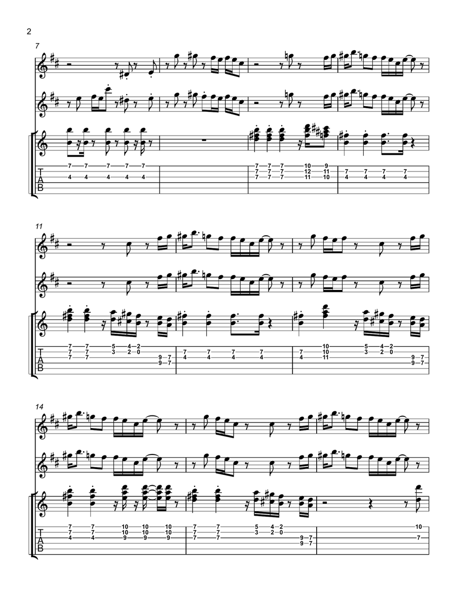 P-Funk (Wants to Get Funked Up) Small Ensemble scores gallery preview page 2