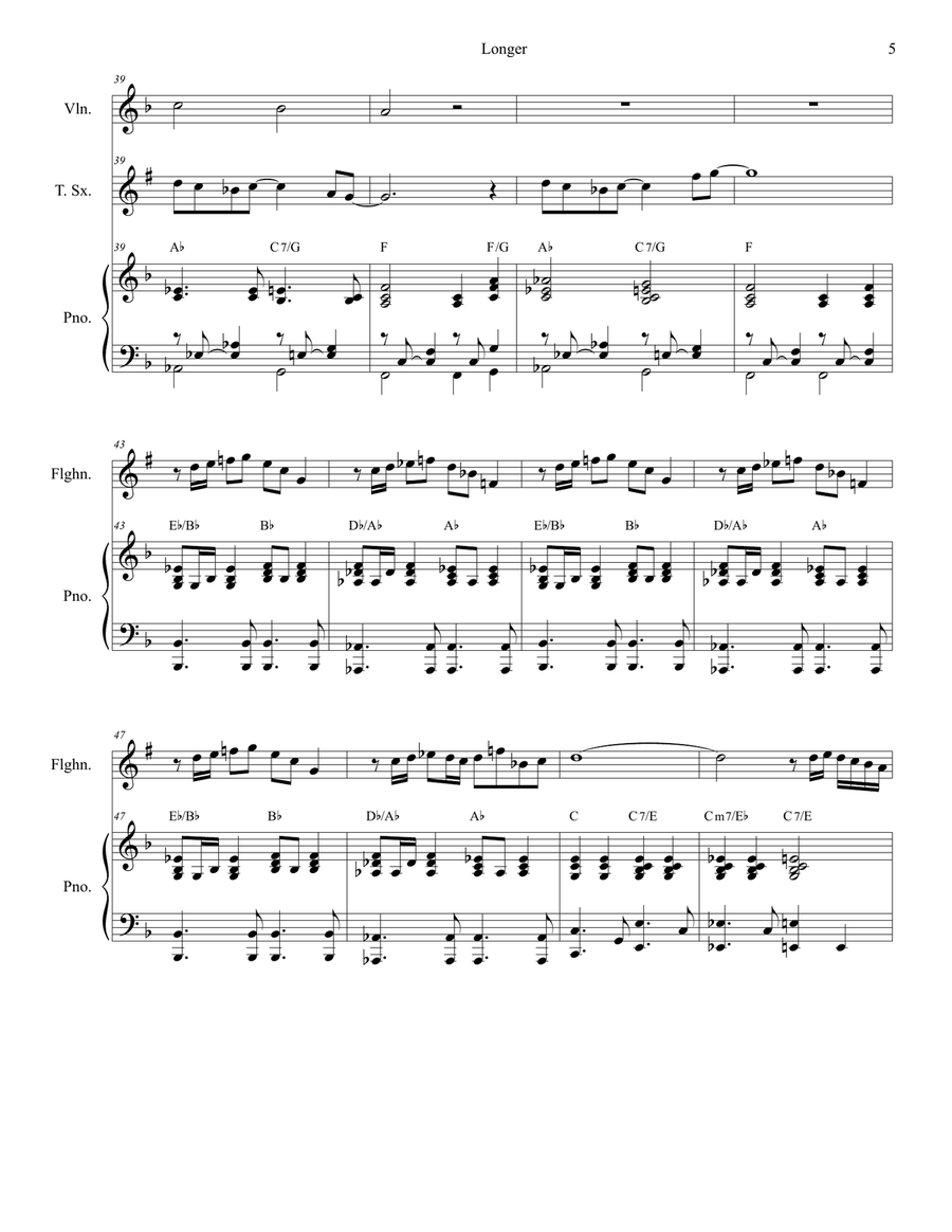 Longer Tenor Saxophone scores gallery preview page 5