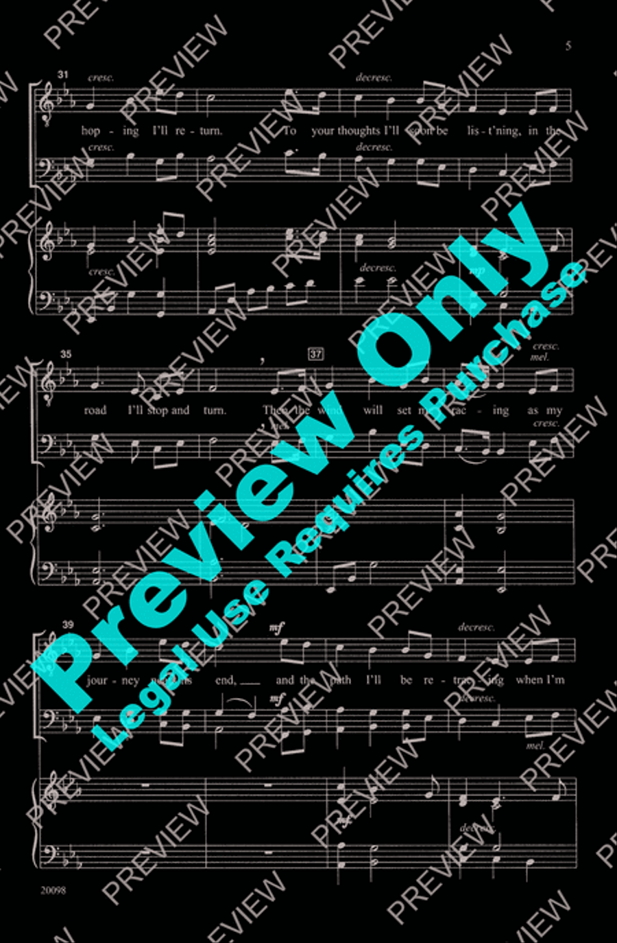 Homeward Bound Men's Choir scores gallery preview page 5