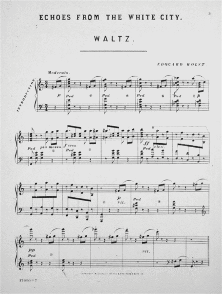Echoes from the White City. Waltz Piano Solo scores gallery preview page 2