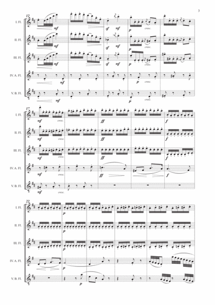 Cajkovskij: Danza degli zufoli (Lo schiaccianoci) for Flute choir - Flute quintet image number null