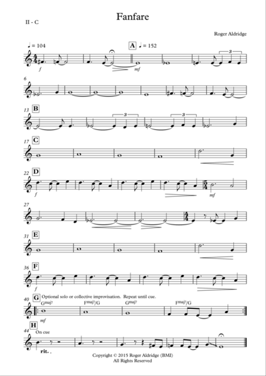 Fanfare Parts Jazz Ensemble scores gallery preview page 6
