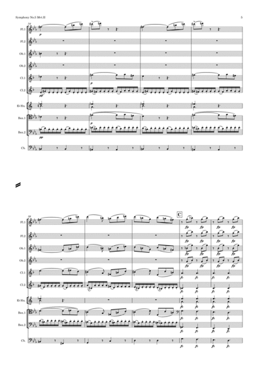 Schubert: Symphony No.5 in Bb major D.485 Mvt.II Andante - wind dectet image number null