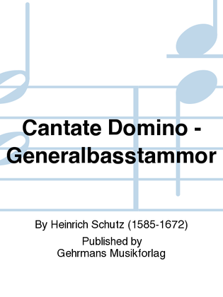 Cantate Domino - Generalbasstammor