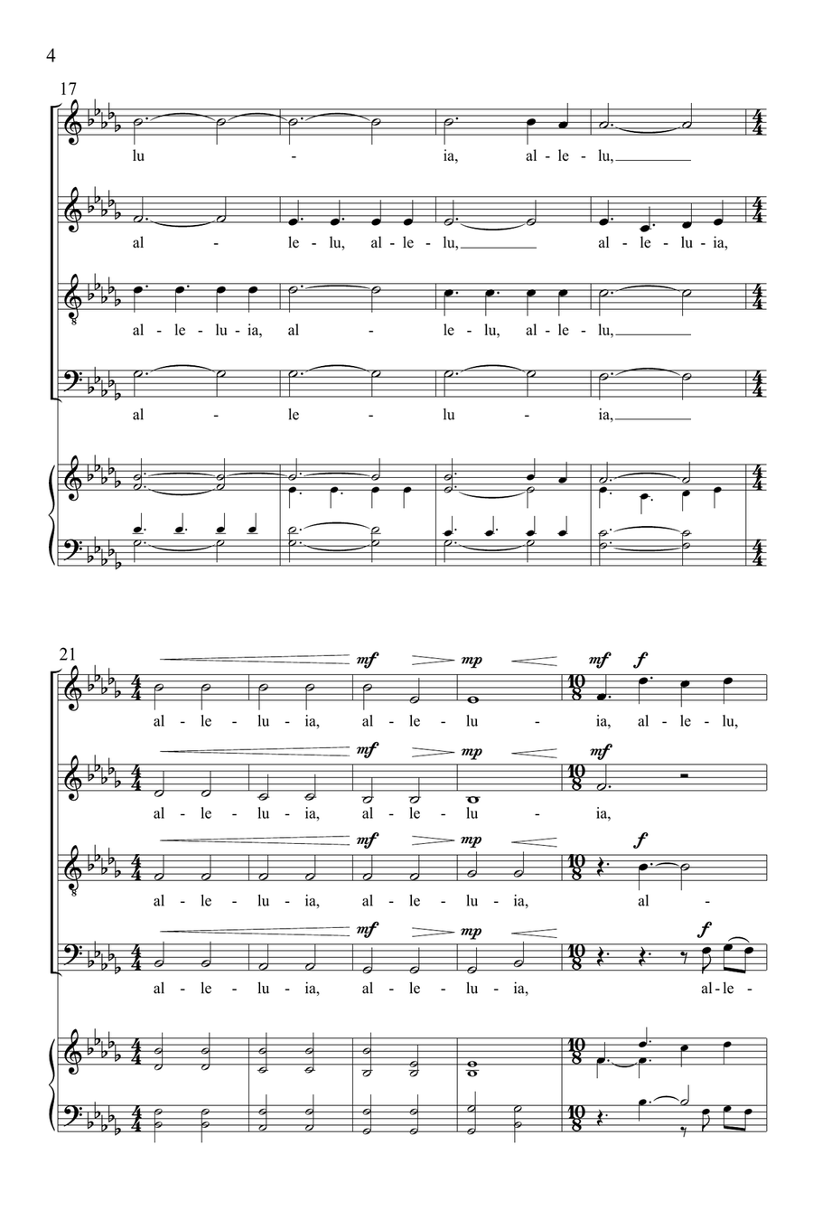 Fanfare Alleluia Fanfare Alleluia 4-Part scores gallery preview page 4