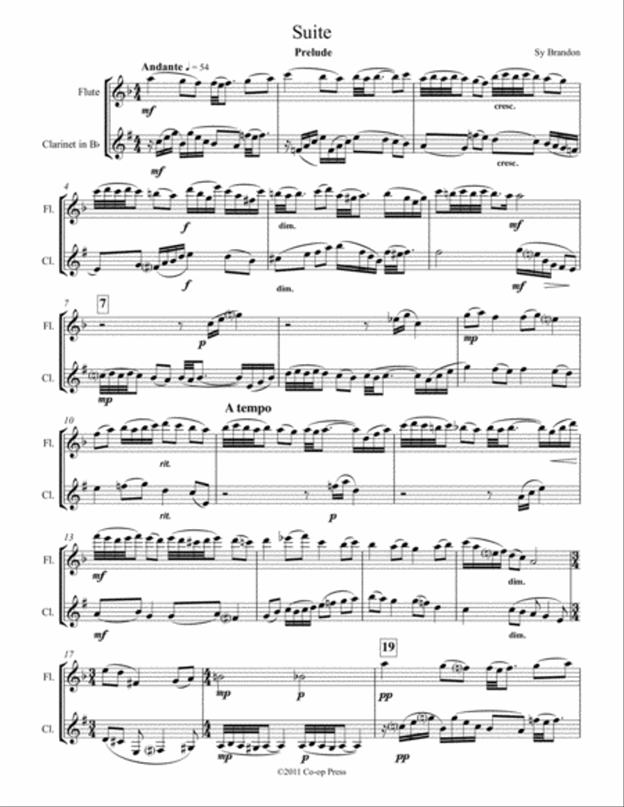 Suite for Flute and Clarinet