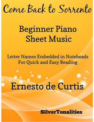 Book cover for Come Back to Sorrento Beginner Piano Sheet Music