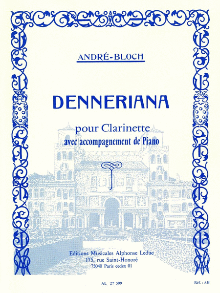 Denneriana (clarinet And Piano)