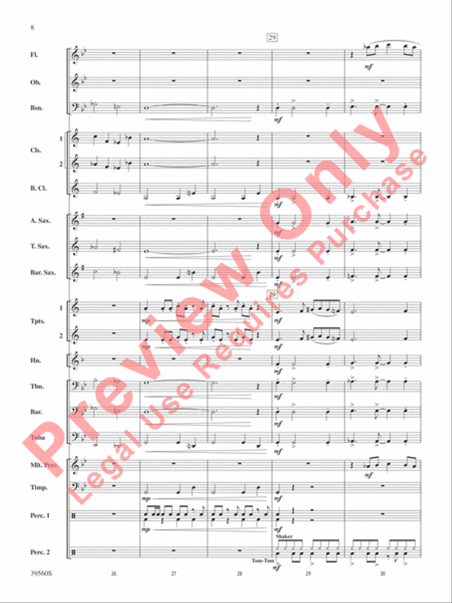 Pyramid of the Sun Pyramid of the Sun Concert Band scores gallery preview page 8