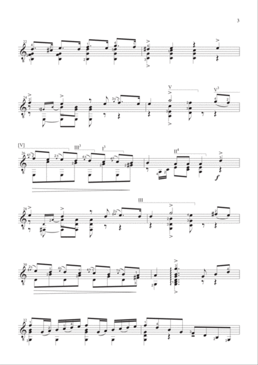 Hino Nacional Brasileiro (Brazilian National Anthem) Classical Guitar scores gallery preview page 3