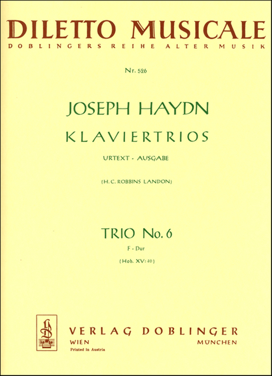 Klaviertrio Nr. 6 F-Dur Piano Trio scores gallery preview page 1