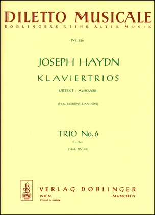 Book cover for Klaviertrio Nr. 6 F-Dur