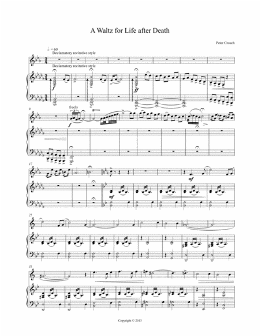 A Waltz for Life after Death Trumpet Solo scores gallery preview page 5