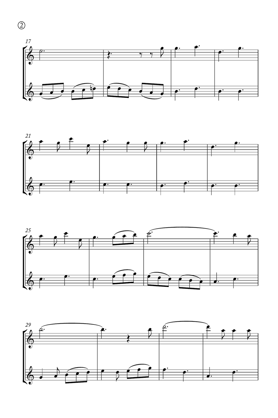 Oh Holy night Woodwind Duet scores gallery preview page 2