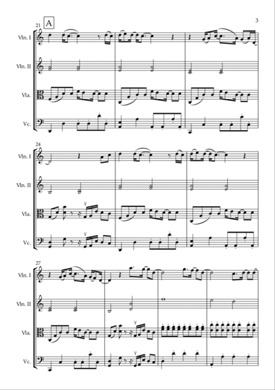 Watermelon Sugar String Quartet scores gallery preview page 3