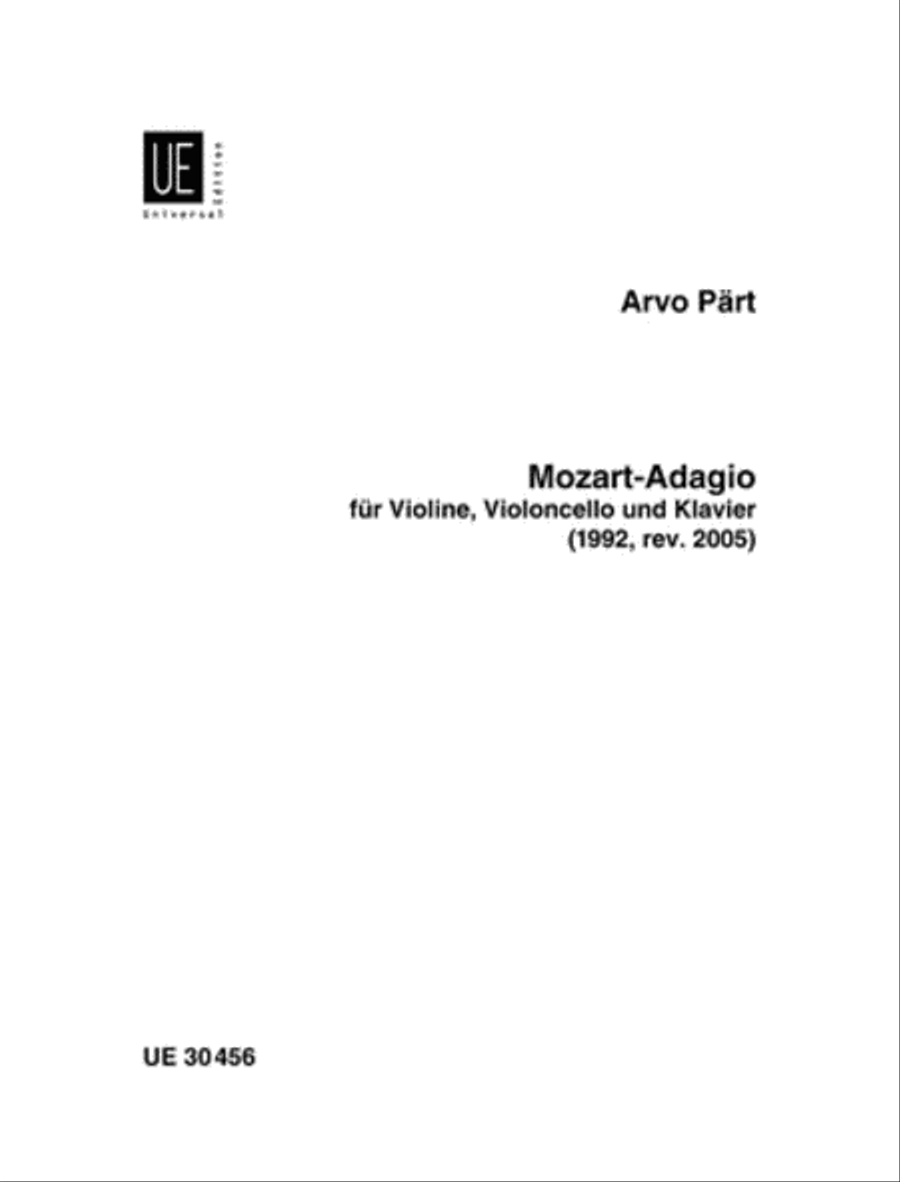 Mozart-Adagio Piano Trio scores gallery preview page 1
