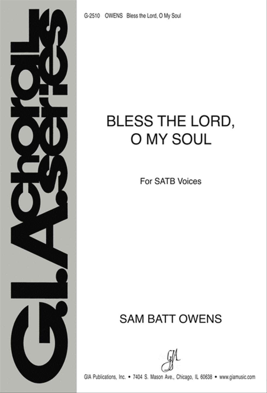 Bless the Lord, O My Soul 4-Part scores gallery preview page 1