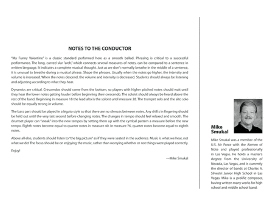 My Funny Valentine: Score Jazz Ensemble scores gallery preview page 2