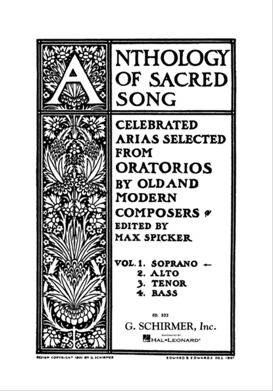 Anthology of Sacred Song – Volume 1 Voice scores gallery preview page 1