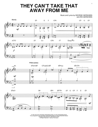 They Can't Take That Away From Me [Jazz version] (arr. Brent Edstrom)