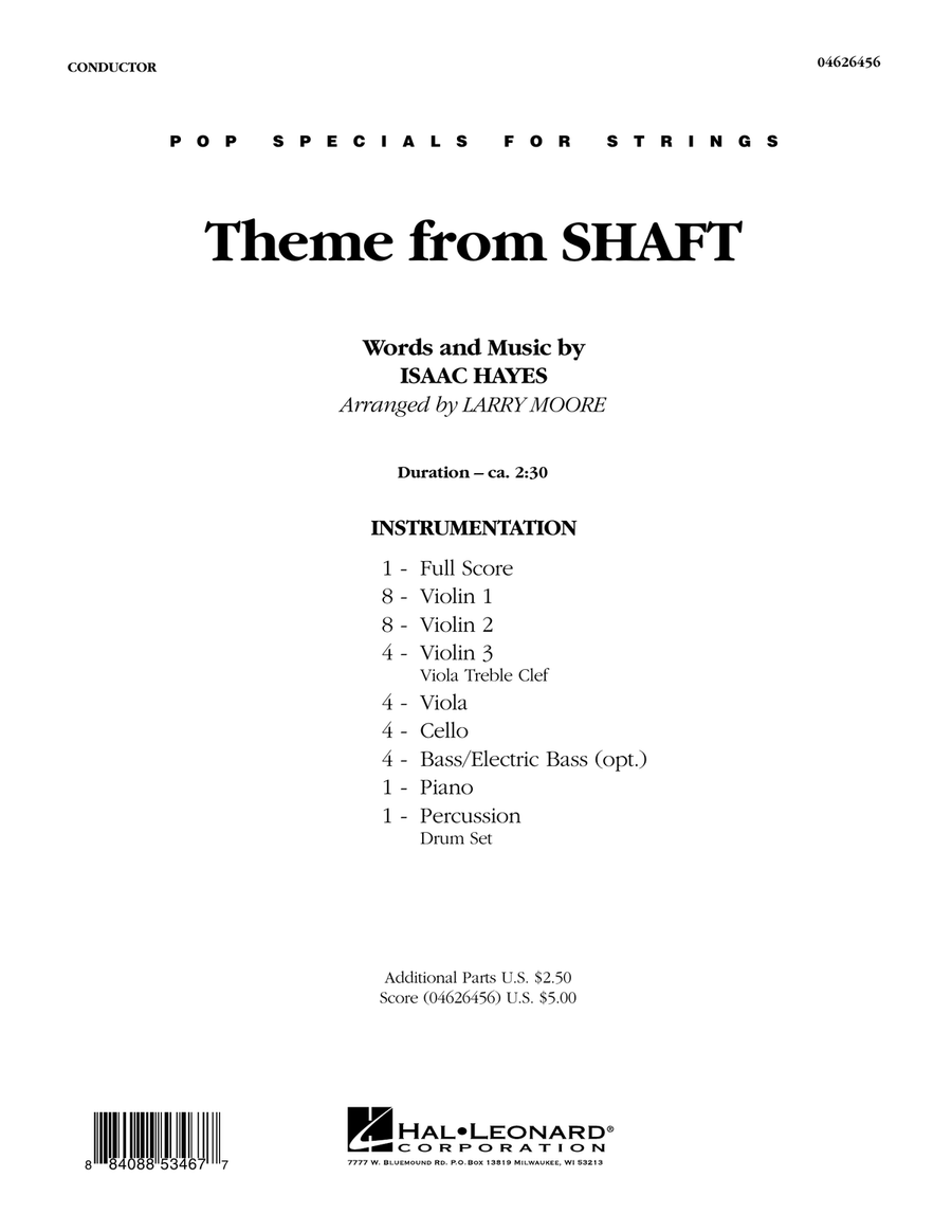 Theme from Shaft - Full Score Orchestra scores gallery preview page 1